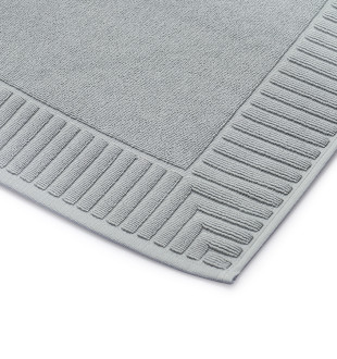 Коврик для ванной с фактурным бортиком светло-серого цвета из коллекции essential, 50x80 см 