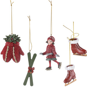 Набор ёлочных украшений heritage holidays из коллекции new year essential, 5 шт. 