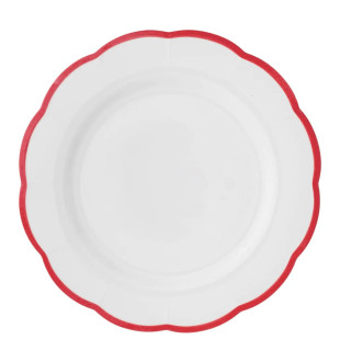 Блюдо круглое RED RIM 31,5 см Petalo bordo rosa