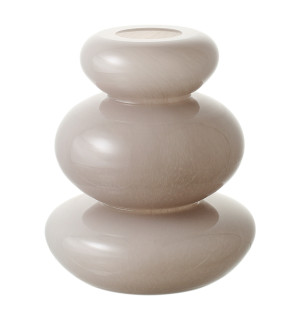 Ваза riverstone, 20 см, жемчужно-серая 