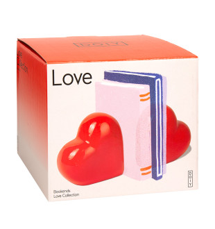 Держатель для книг love, 14х14 см, красный, 2 шт. 