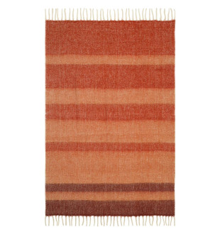 Плед мохеровый over horizon терракотового цвета из коллекции trendy ruffles, 130х180 см 