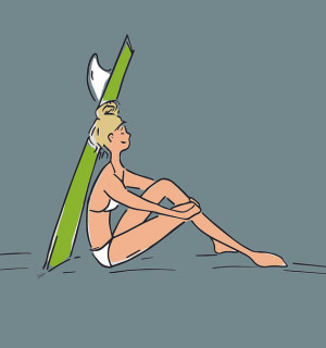 Постер от Софии Чарп "Plage" 30х40 см Морская Коллекция