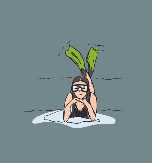 Постер от Софии Чарп "Plong&eacute;e" 30х40 см Морская Коллекция