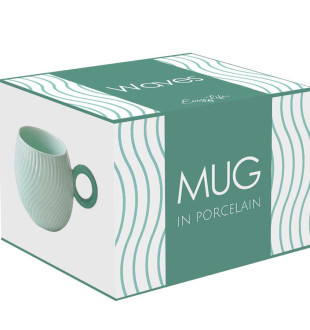 Кружка waves, 350 мл, бирюзовая 