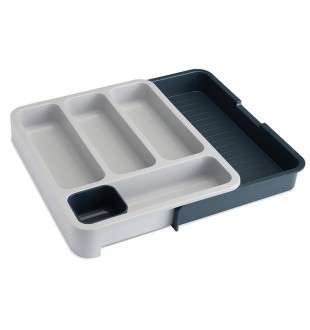 Органайзер для столовых приборов раздвижной drawerstore™, серый 