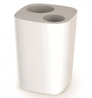 Контейнер мусорный split™, 8 л, бело-серый 
