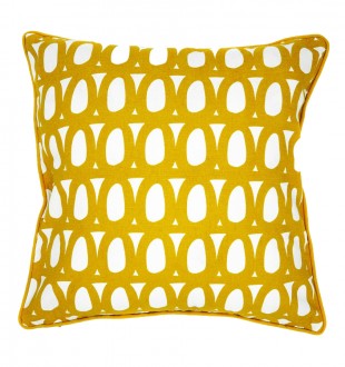 Чехол на подушку с принтом twirl горчичного цвета из коллекции cuts&pieces, 45х45 см 